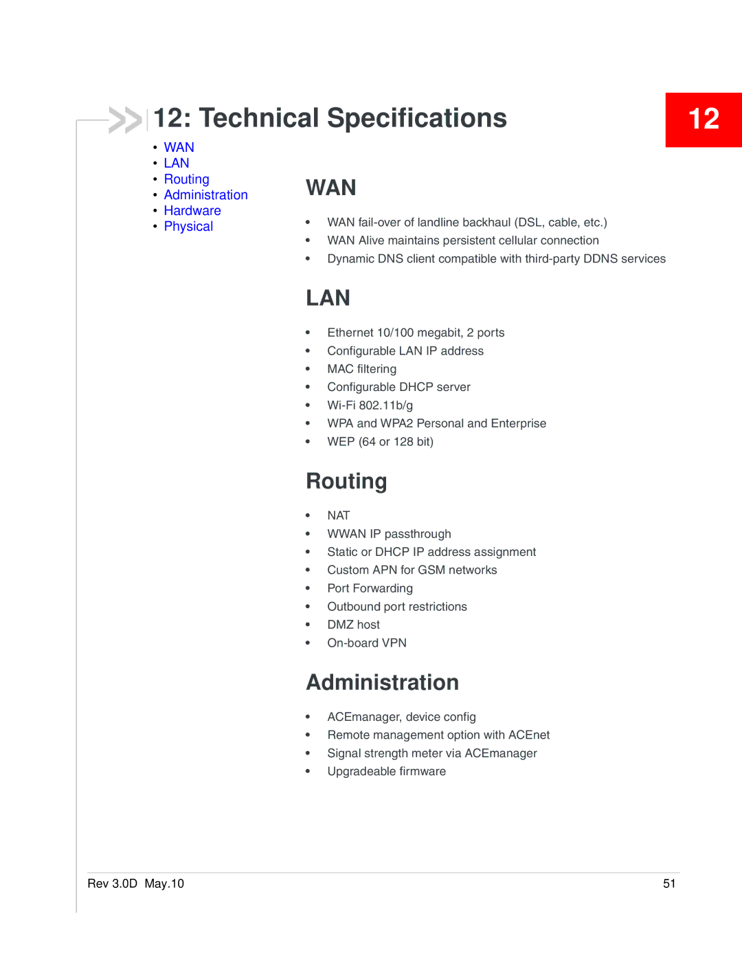 Sony 2140847 manual Technical Specifications, Routing, Administration 