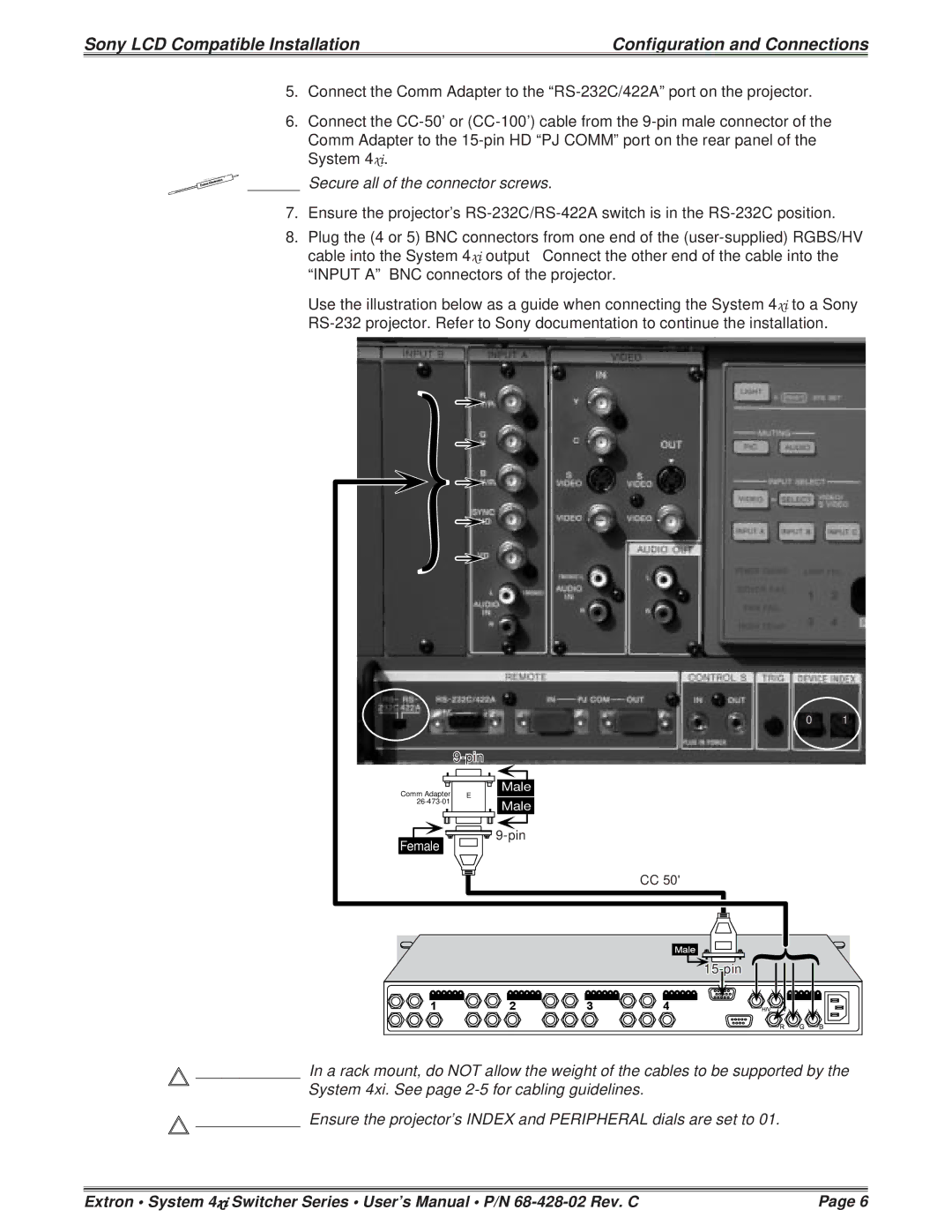 Sony 26-473-01, 26-483-01 installation instructions Female 