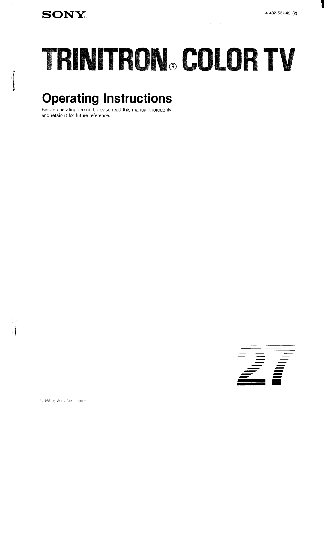 Sony 27 manual 