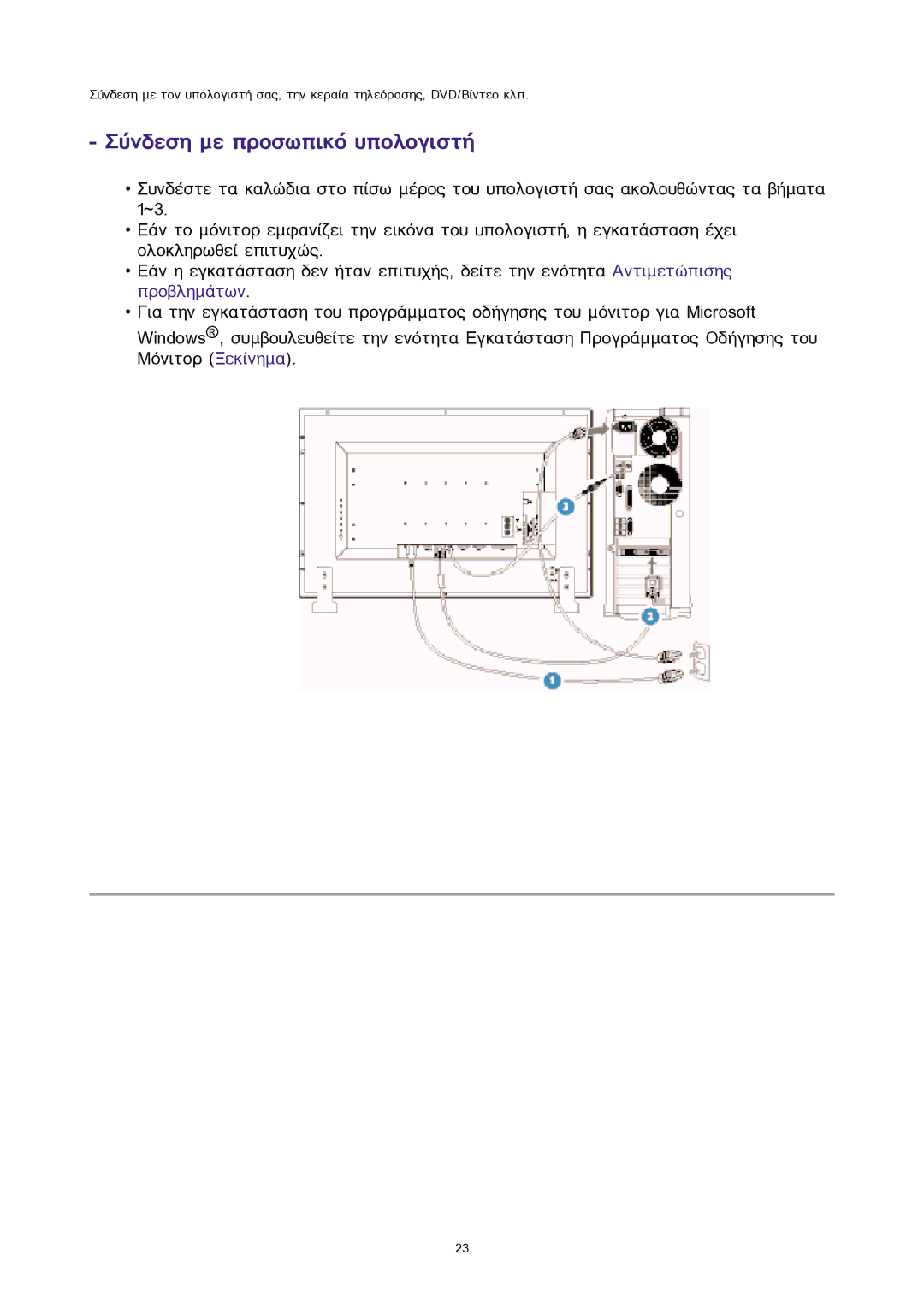 Sony 300WN5 manual Óýíäåóç ìå ðñïóùðéêü õðïëïãéóôÞ 