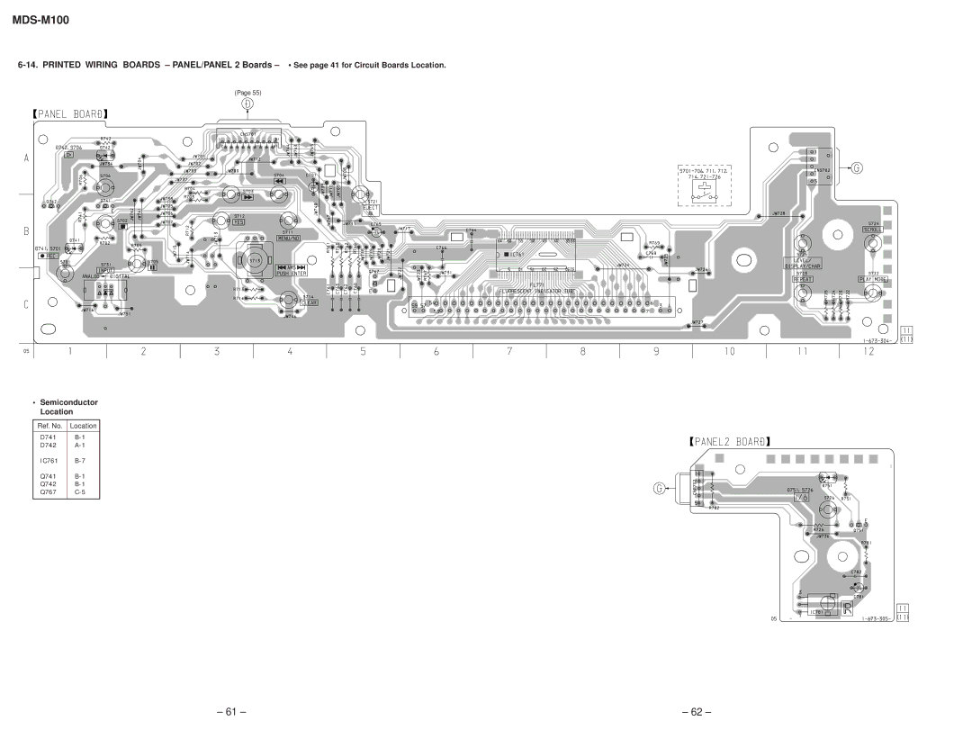 Sony 4-216-840-0 service manual Ref. No Location D741 D742 IC761 Q741 Q742 Q767 