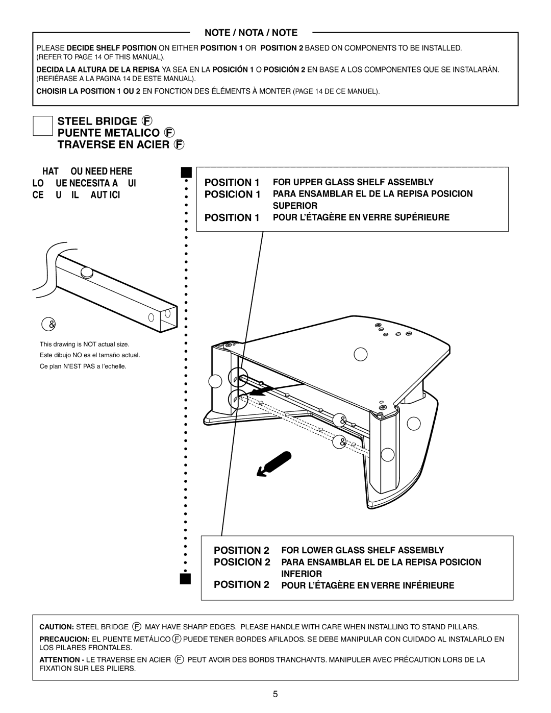 Sony SU-34HX1, 414 manual Steel Bridge F Puente Metalico F Traverse EN Acier F 