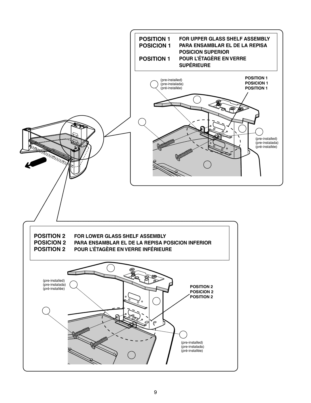 Sony SU-34HX1, 414 manual Position Posicion 