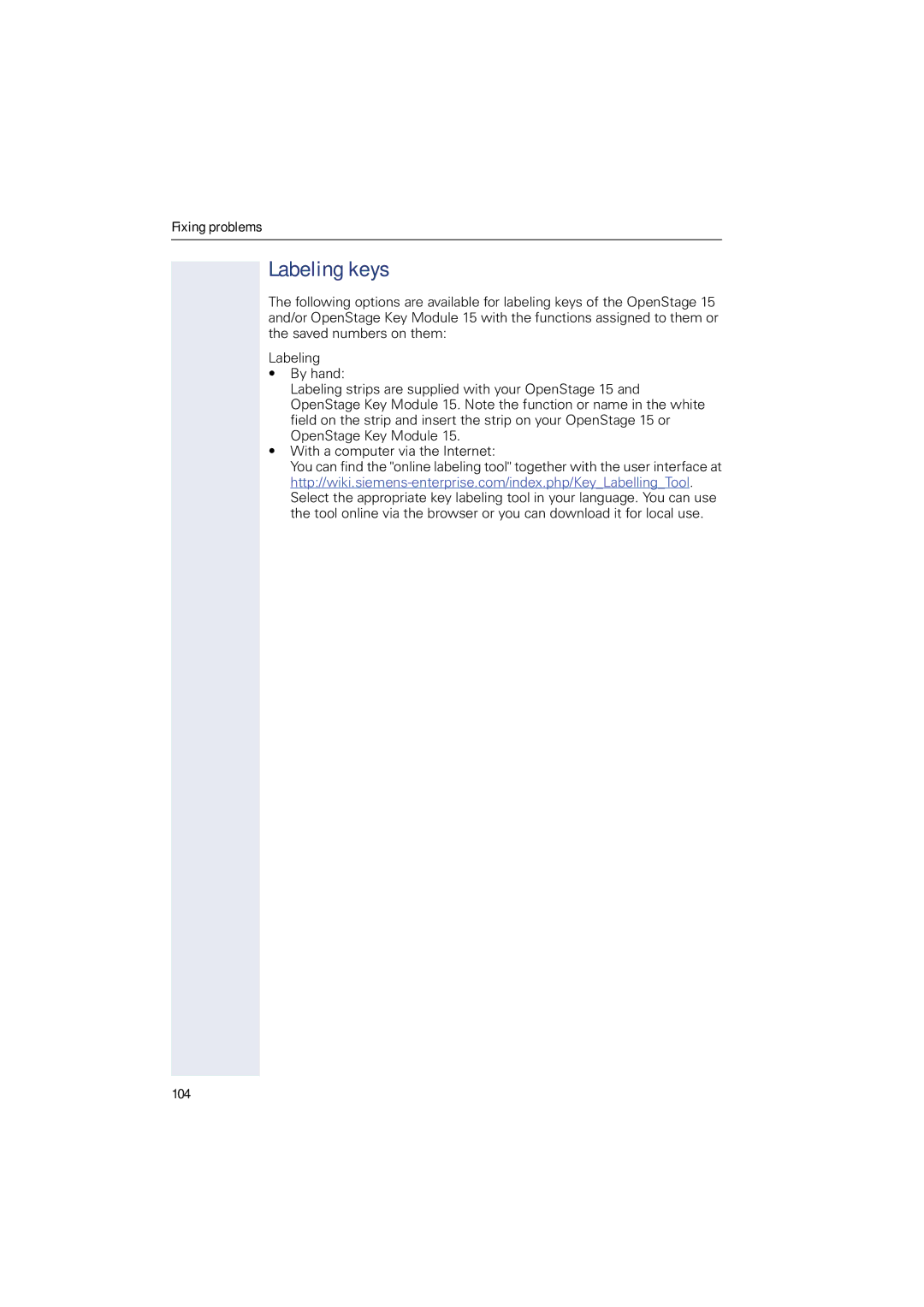 Sony 500 manual Labeling keys 