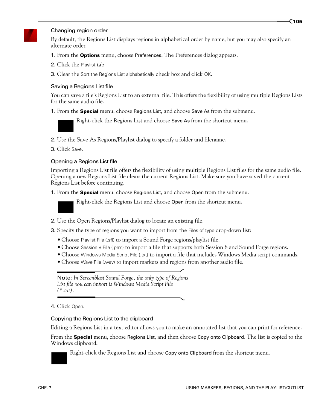 Sony 7 manual Changing region order 