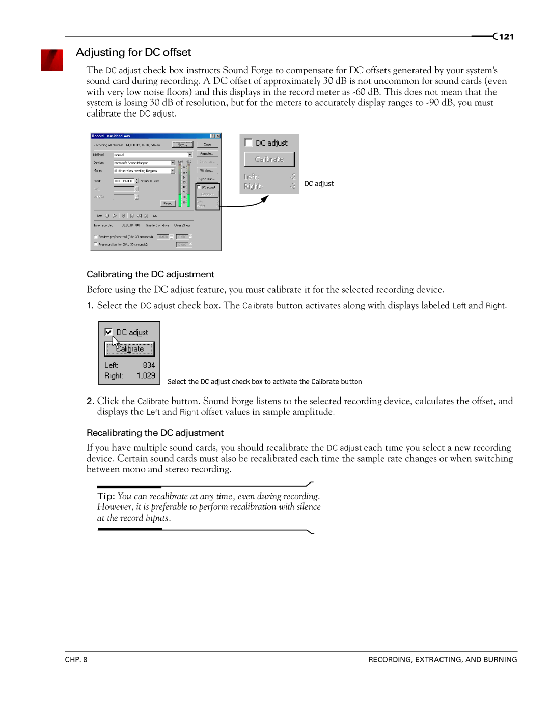 Sony 7 manual Adjusting for DC offset 