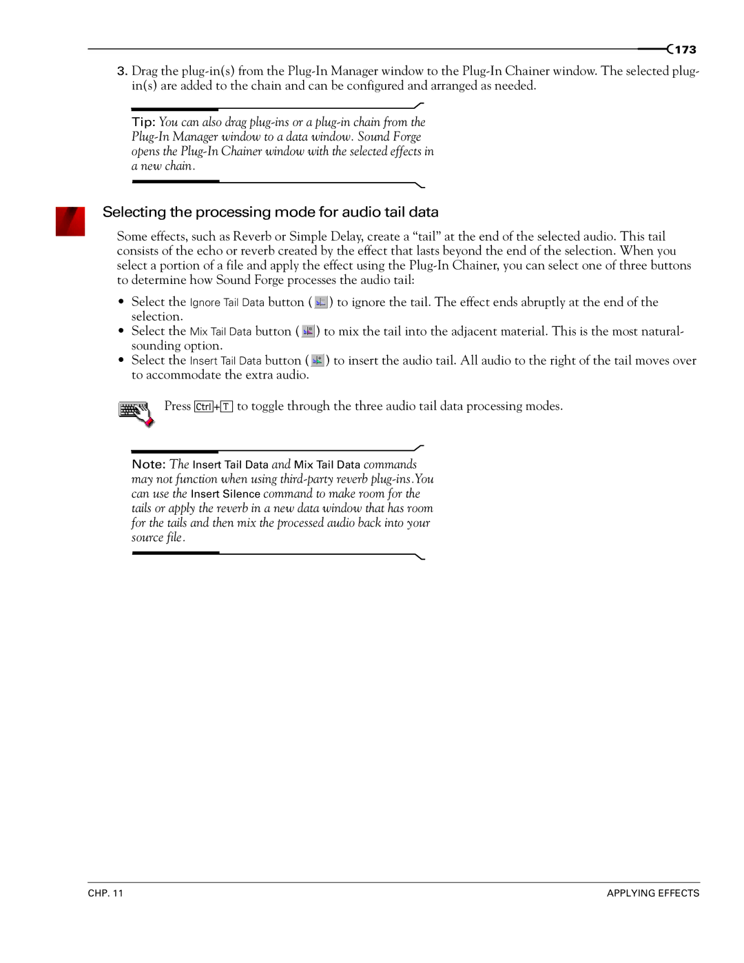 Sony 7 manual Selecting the processing mode for audio tail data 