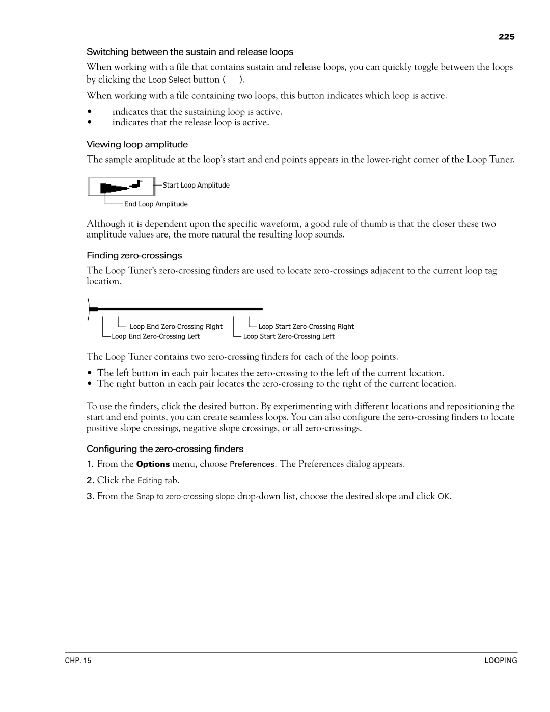 Sony 7 manual Switching between the sustain and release loops 