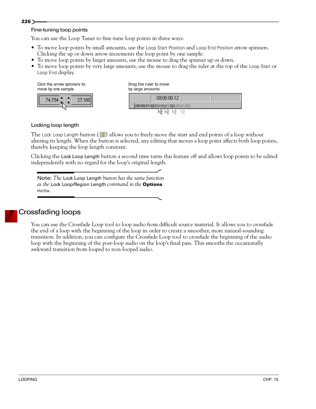 Sony 7 manual Crossfading loops 