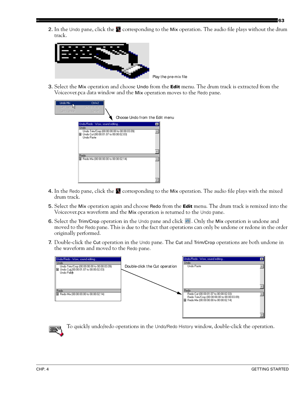 Sony 7 manual Play the pre-mix file 