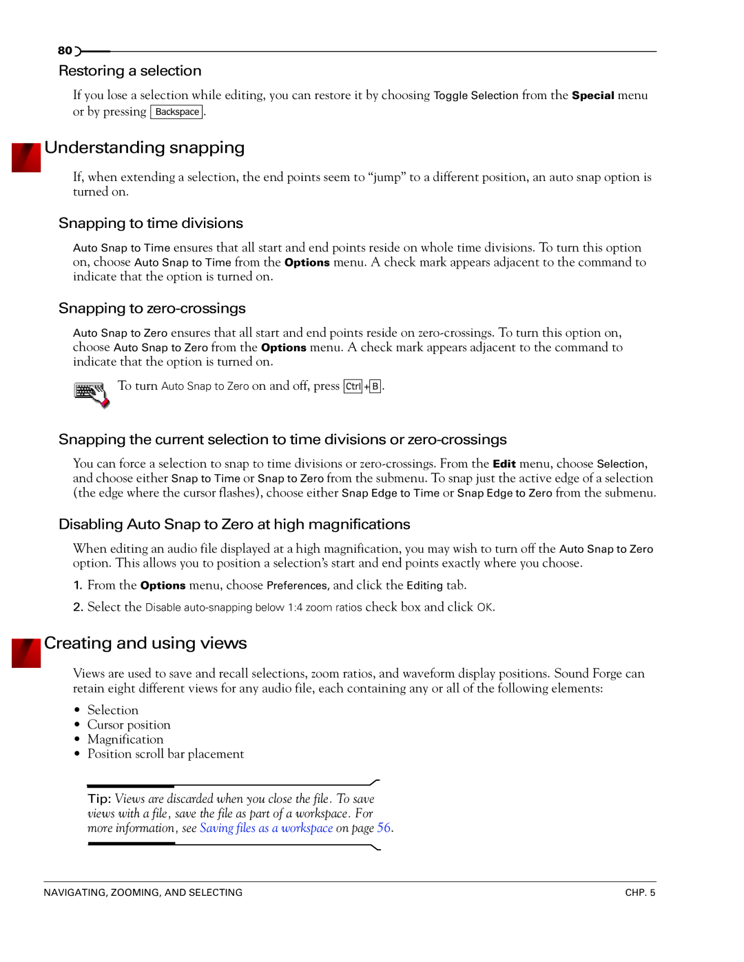 Sony 7 manual Understanding snapping, Creating and using views 