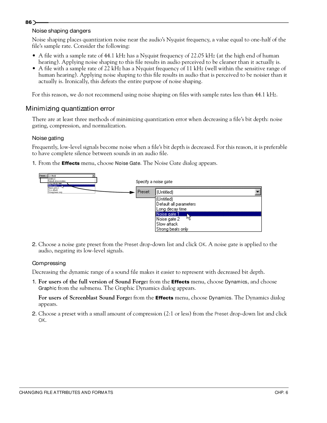 Sony 7 manual Minimizing quantization error 