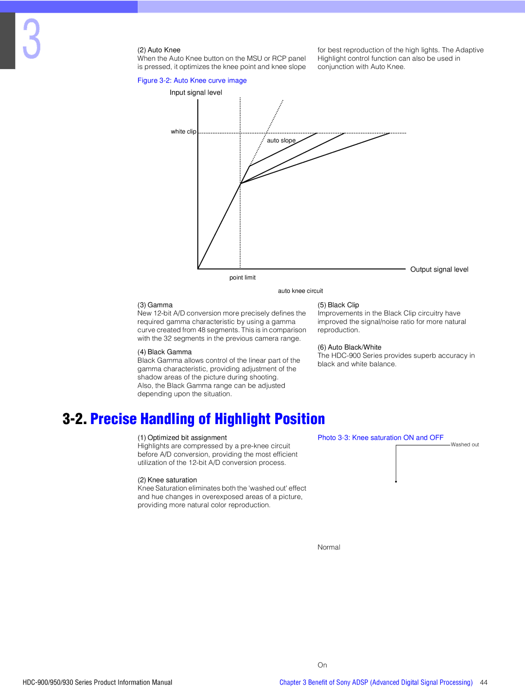 Sony 900, 930, 950 manual Precise Handling of Highlight Position 