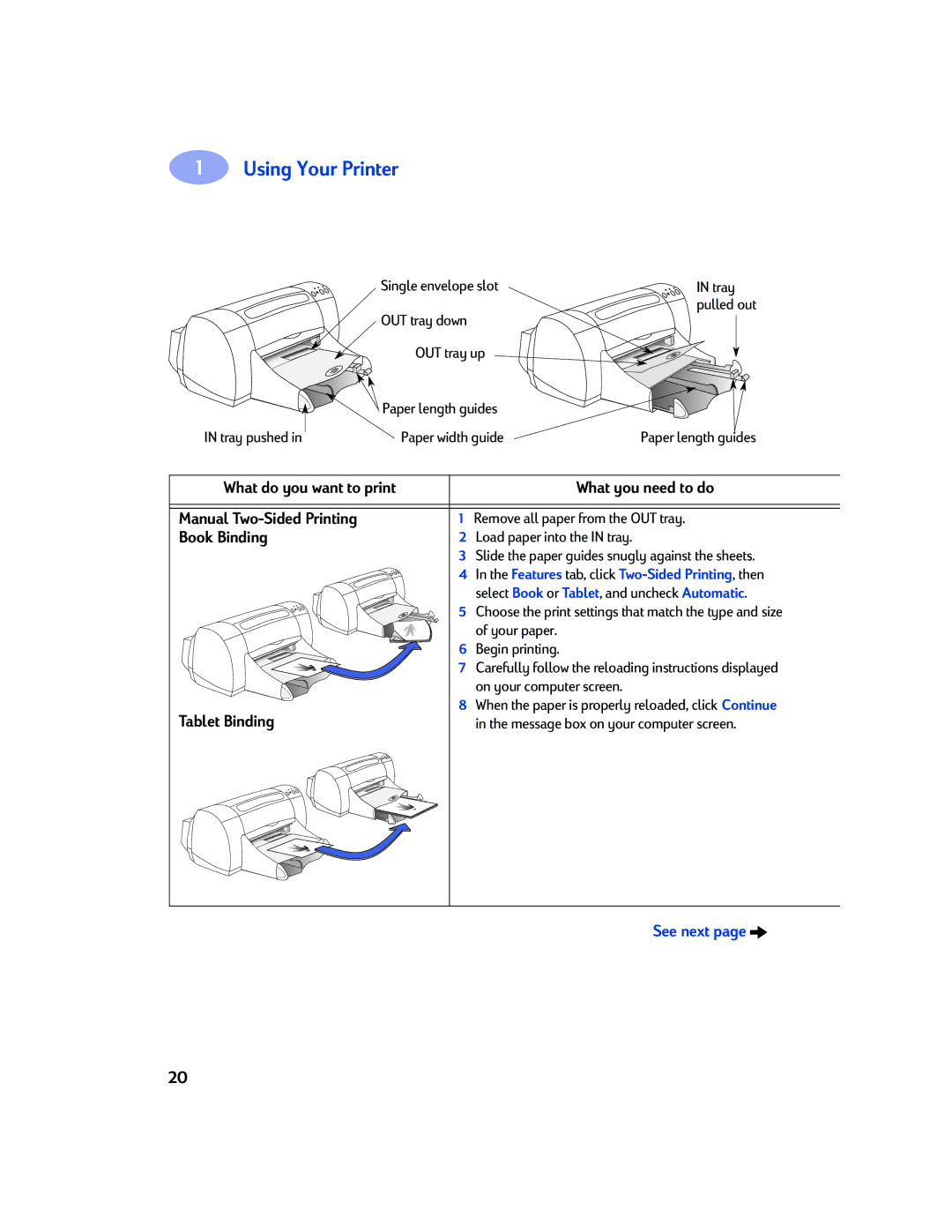 Sony 970C Series manual Manual Two-Sided Printing 