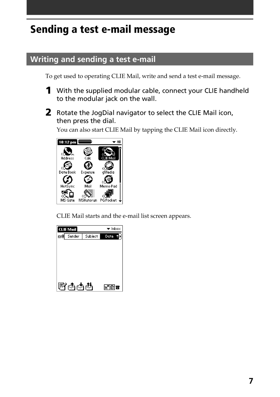 Sony A-AVZ-100-11 manual Sending a test e-mail message, Writing and sending a test e-mail 