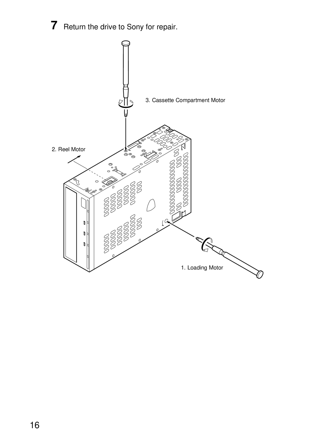 Sony AITi260 manual Return the drive to Sony for repair 