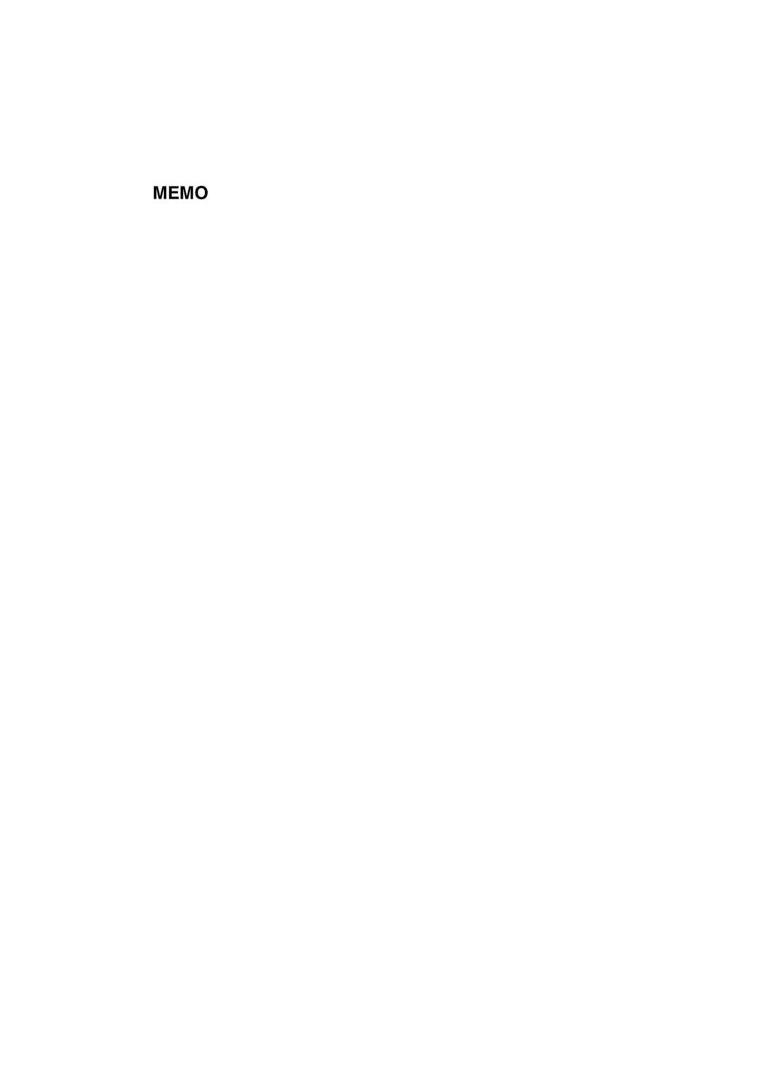 Sony AR-208S operation manual Memo 