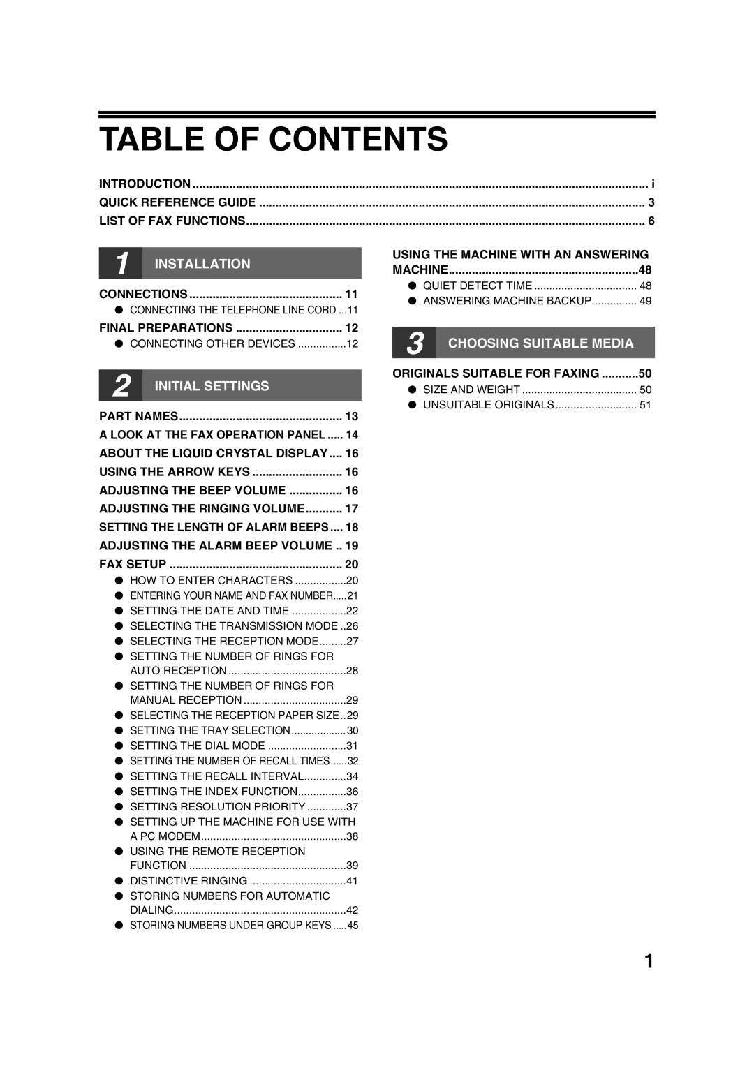 Sony AR-208S operation manual Table of Contents 