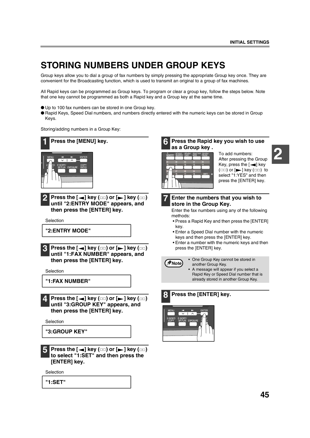 Sony AR-208S operation manual Storing Numbers Under Group Keys, 3GROUP KEY 