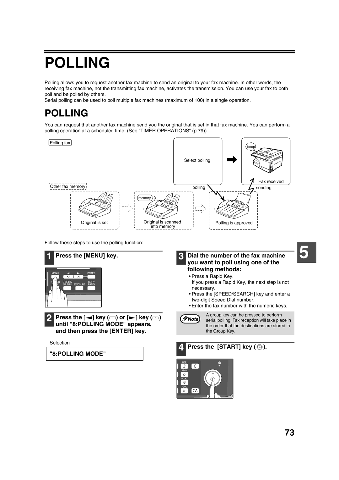 Sony AR-208S operation manual Polling, 8POLLING Mode 