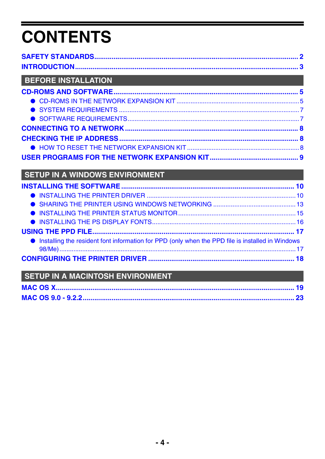 Sony AR-208S operation manual Contents 