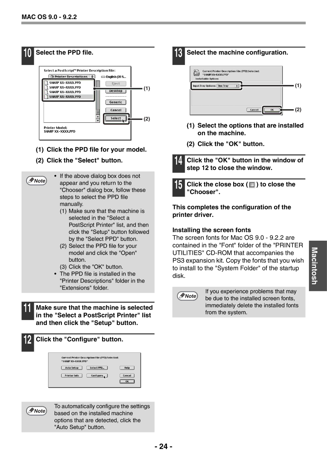 Sony AR-208S If the above dialog box does not, Appear and you return to, Chooser dialog box, follow these, Manually 