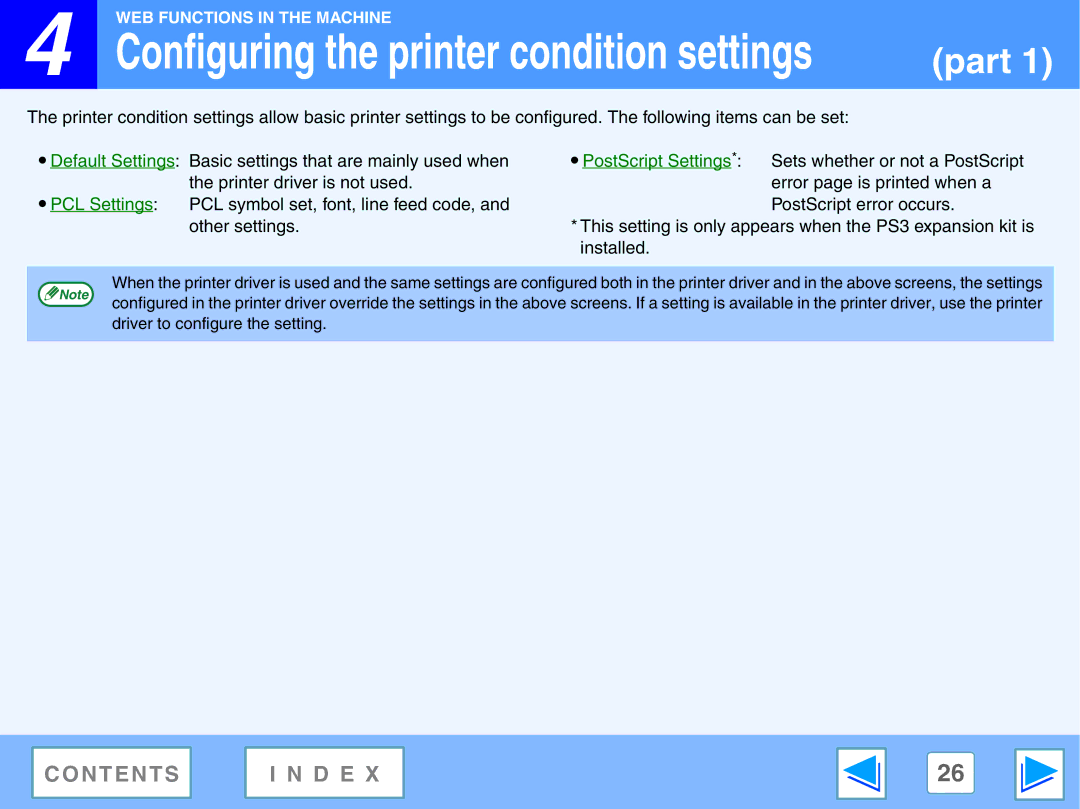 Sony AR-208S operation manual Configuring the printer condition settings 