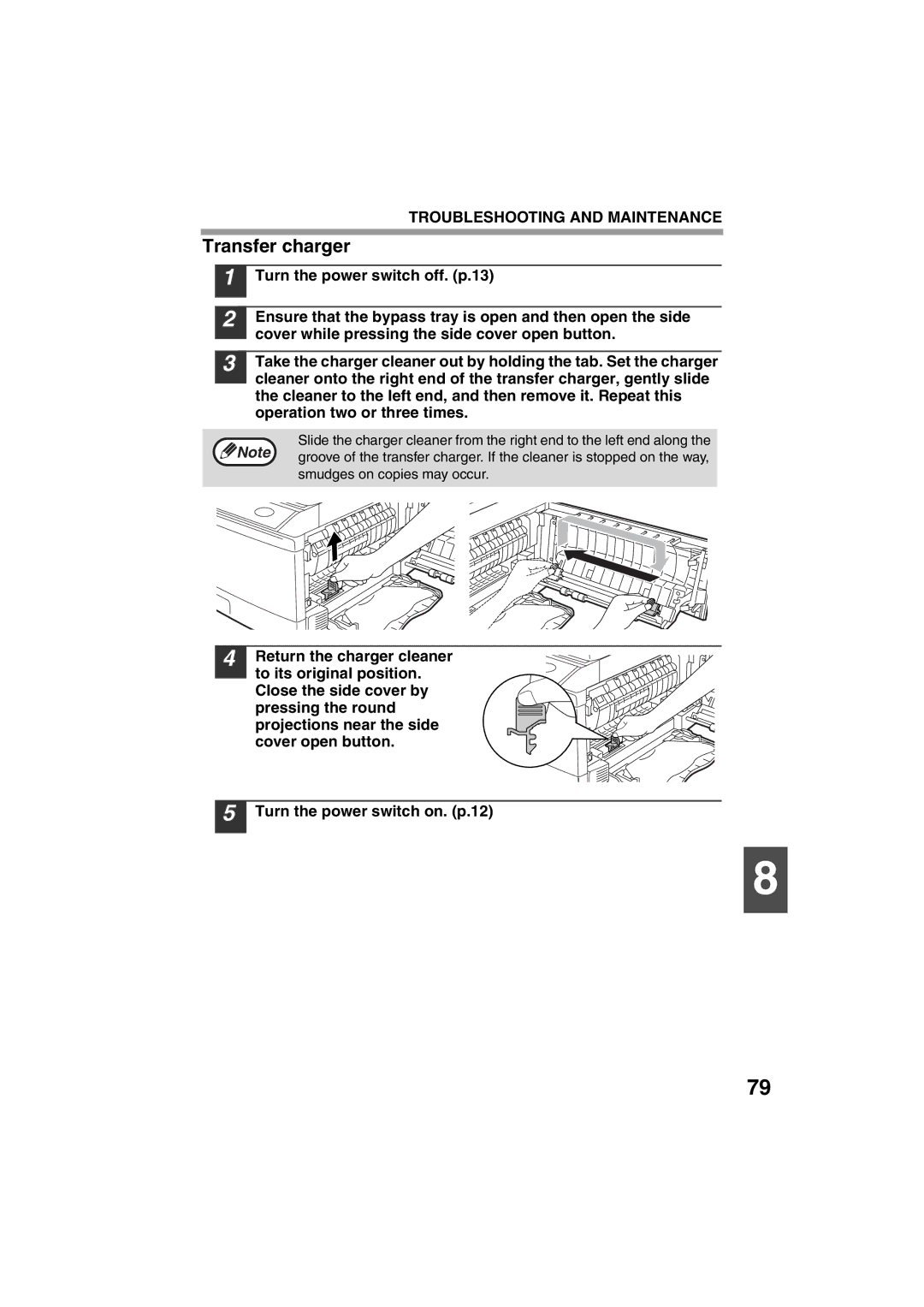 Sony AR-208S operation manual Transfer charger 