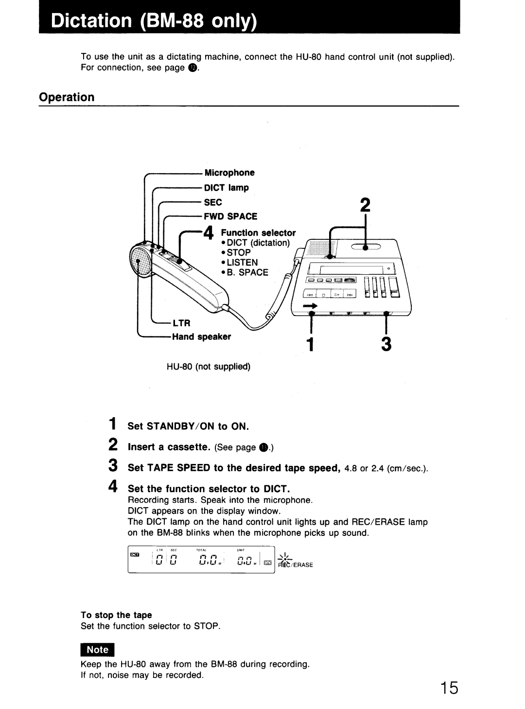 Sony BM-88 manual 