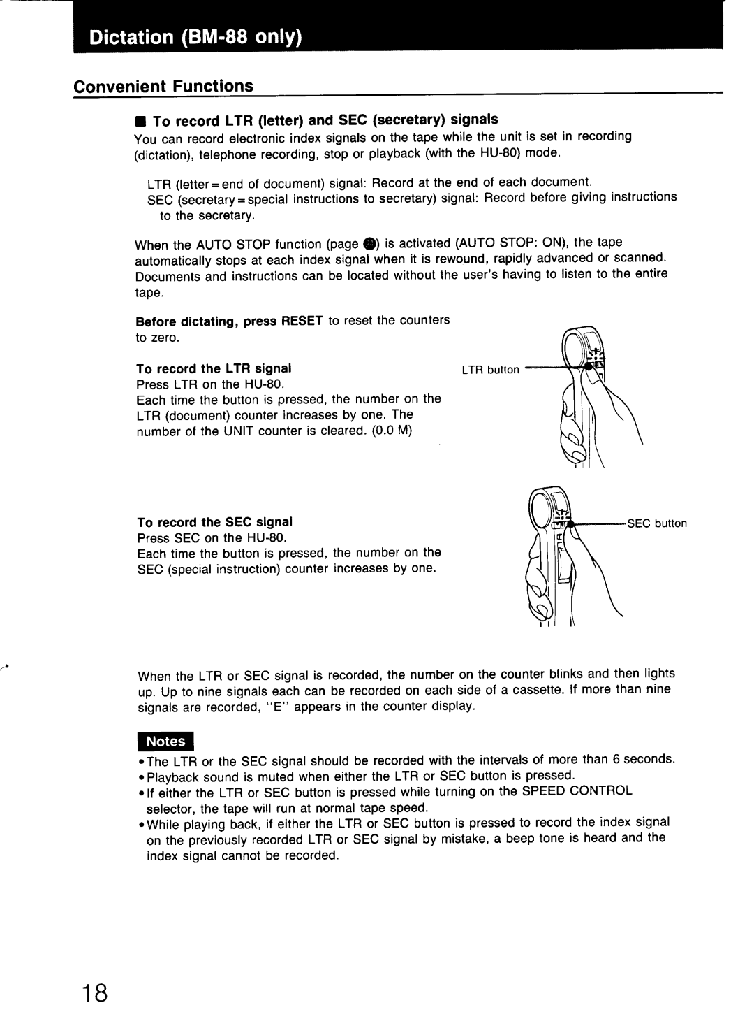 Sony BM-88 manual 