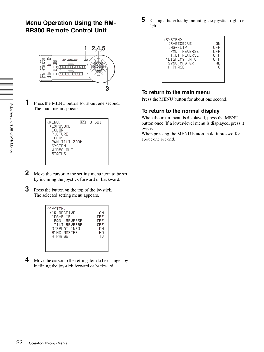 Sony BRC-Z330 operating instructions 4,5 