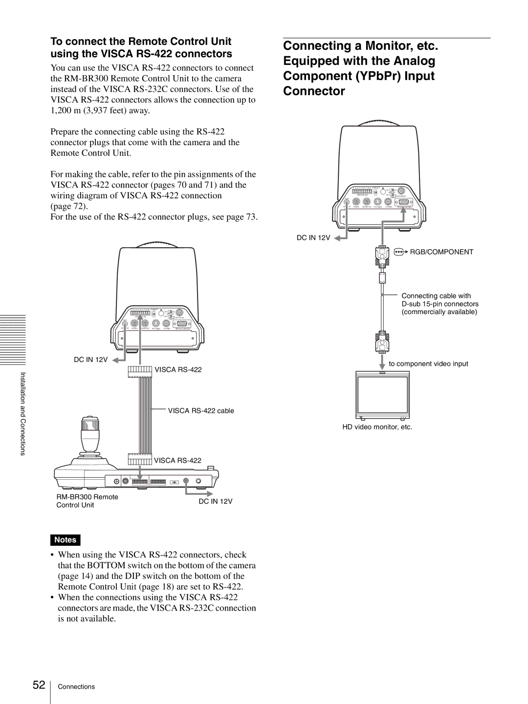 Sony BRC-Z330 operating instructions Visca RS-422 