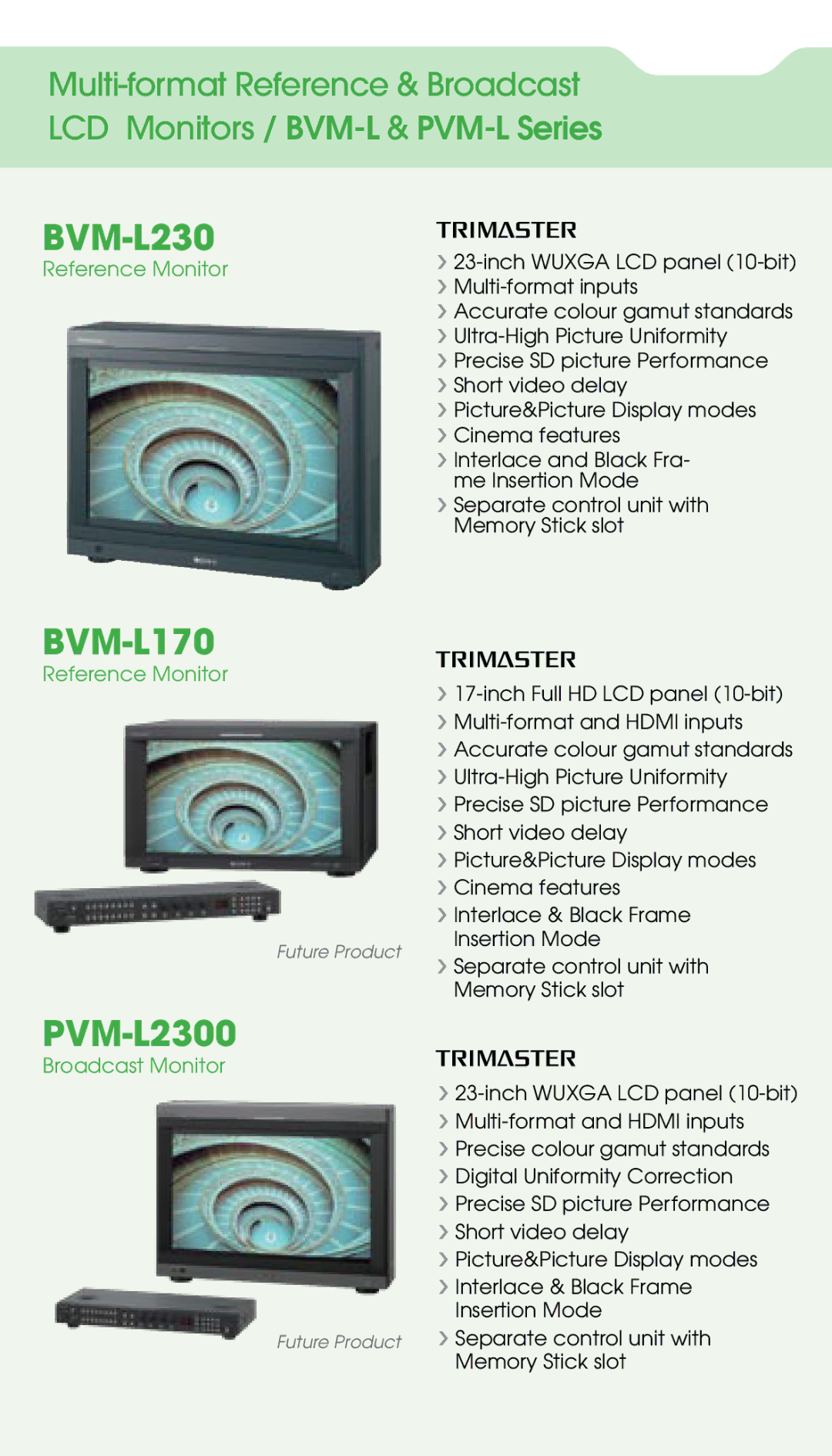 Sony BVM-L170 manual 