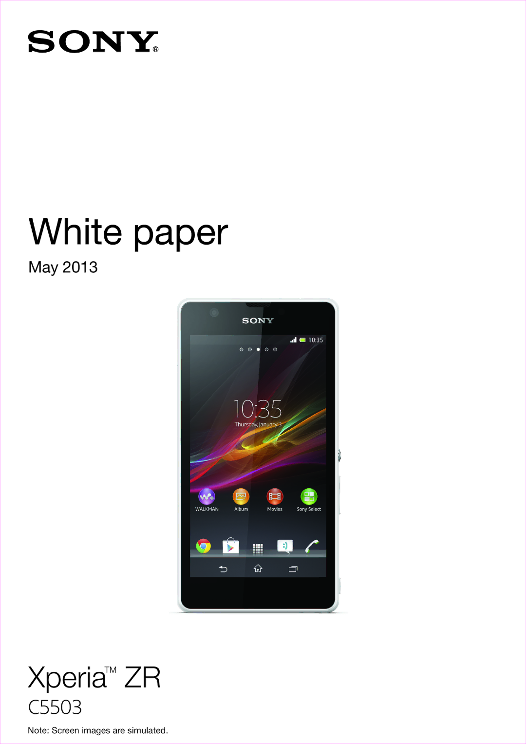 Sony C5503 manual White paper 