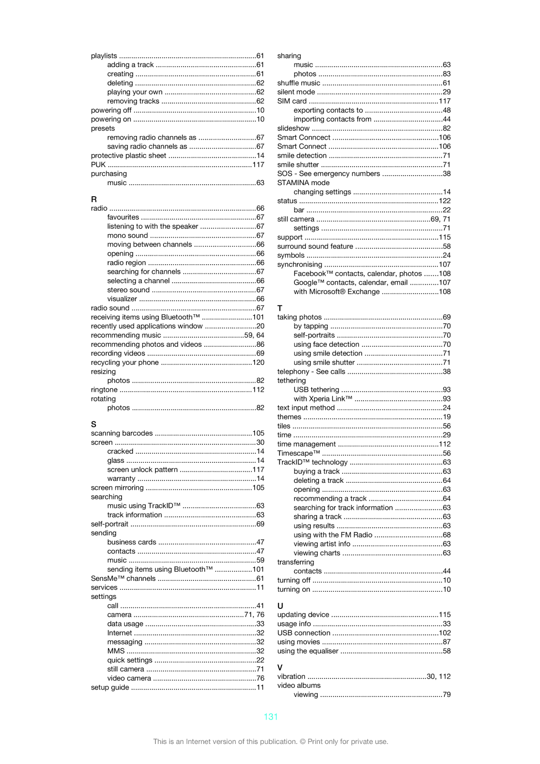 Sony C6606BK manual 131, Purchasing 