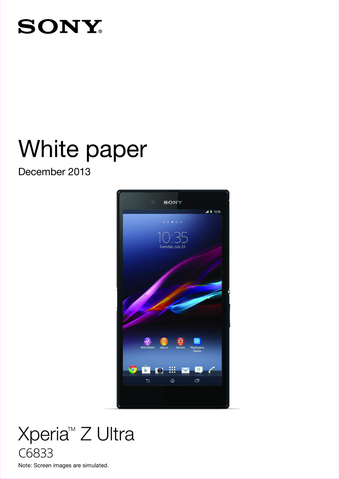 Sony C6833 manual White paper 