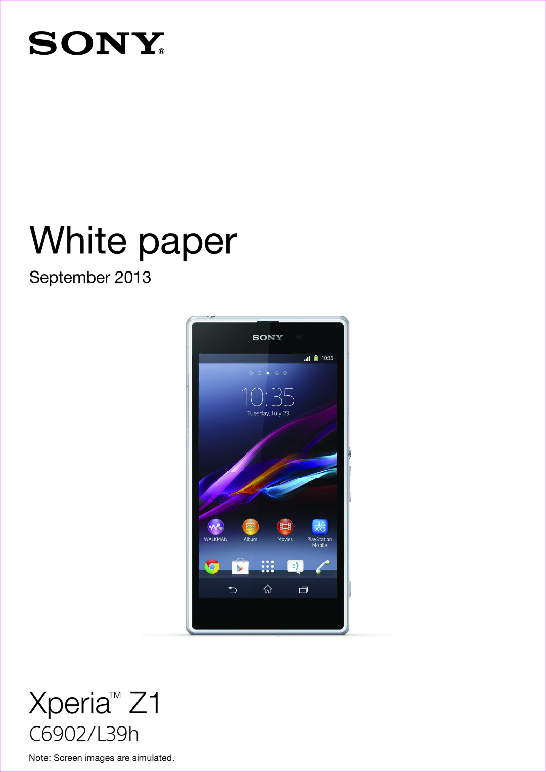 Sony C6902/L39h manual White paper 