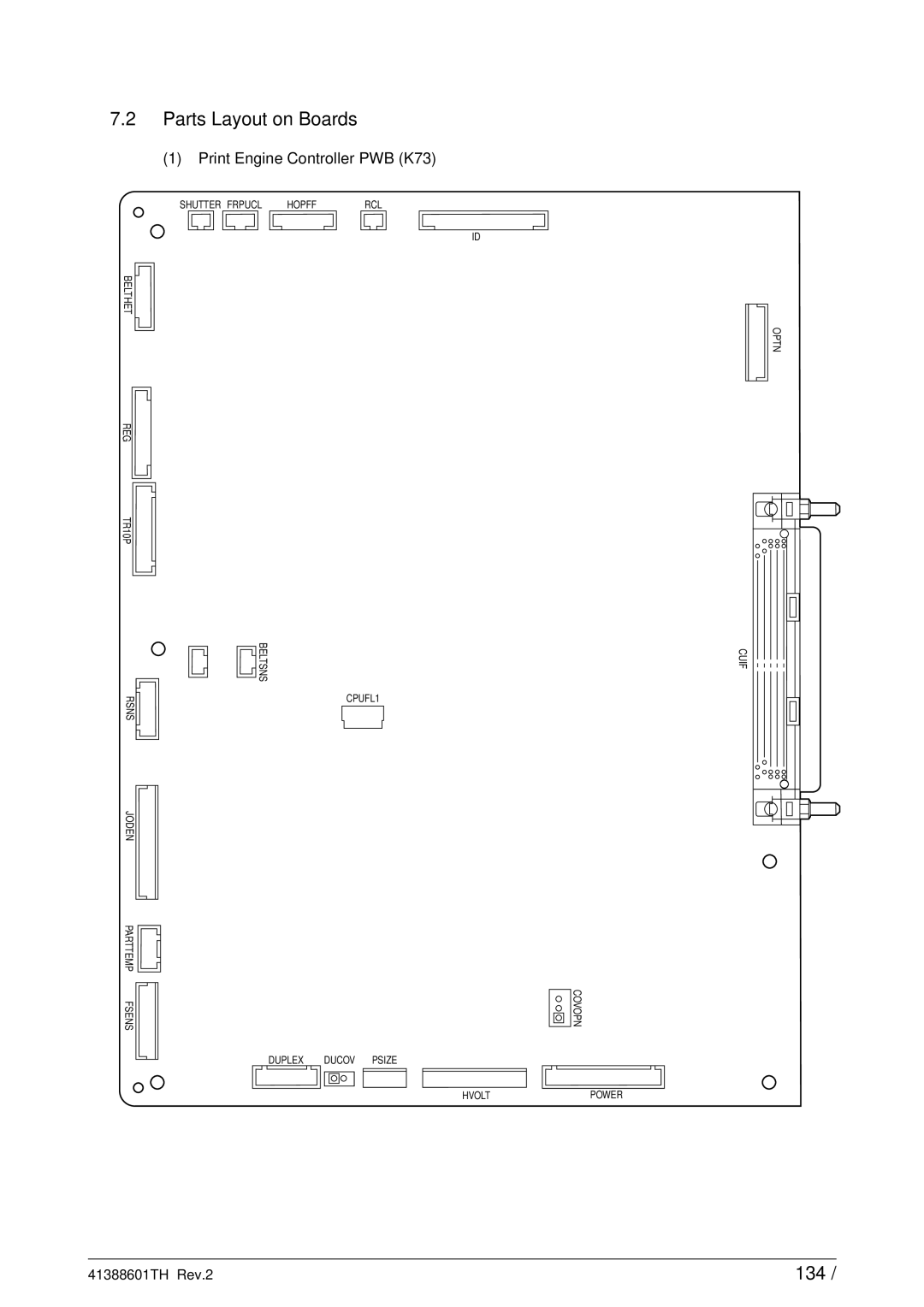 Sony C9000 service manual Parts Layout on Boards, 134 