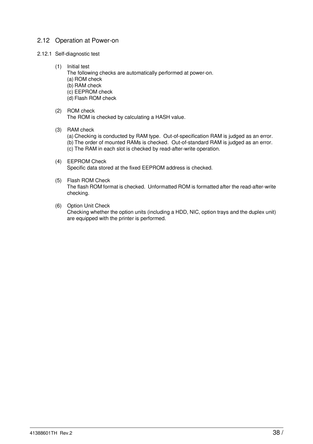 Sony C9000 service manual Operation at Power-on 