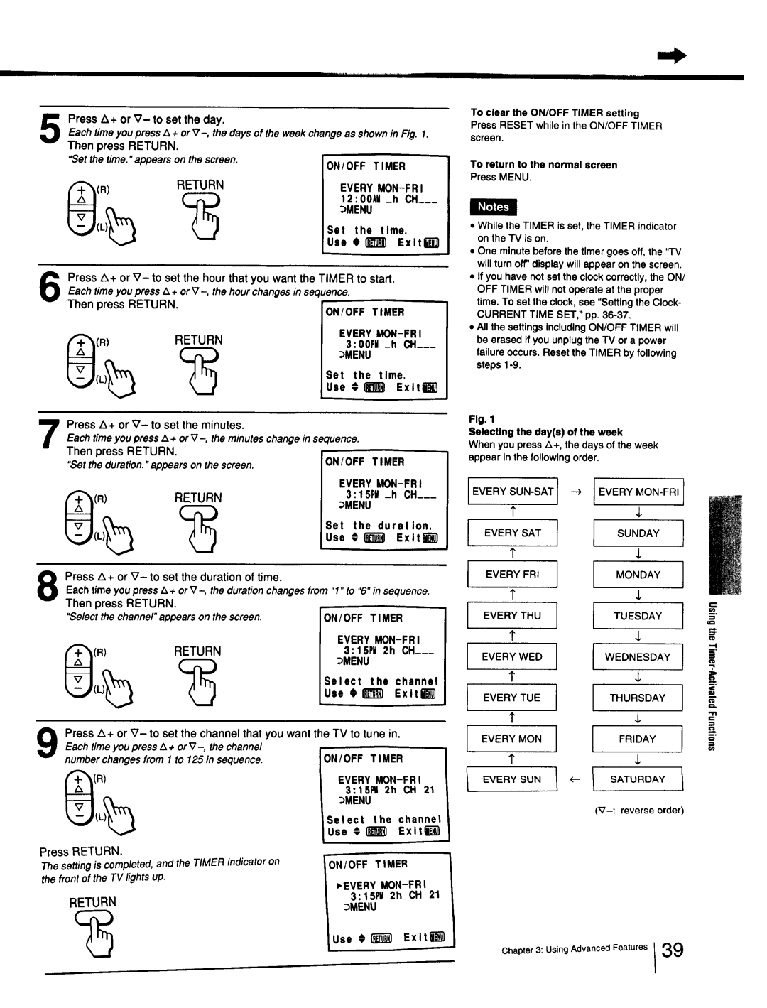 Sony Cable Box specifications ON/OFF Timer Every MON-FRI, On/ Off T I Mer 