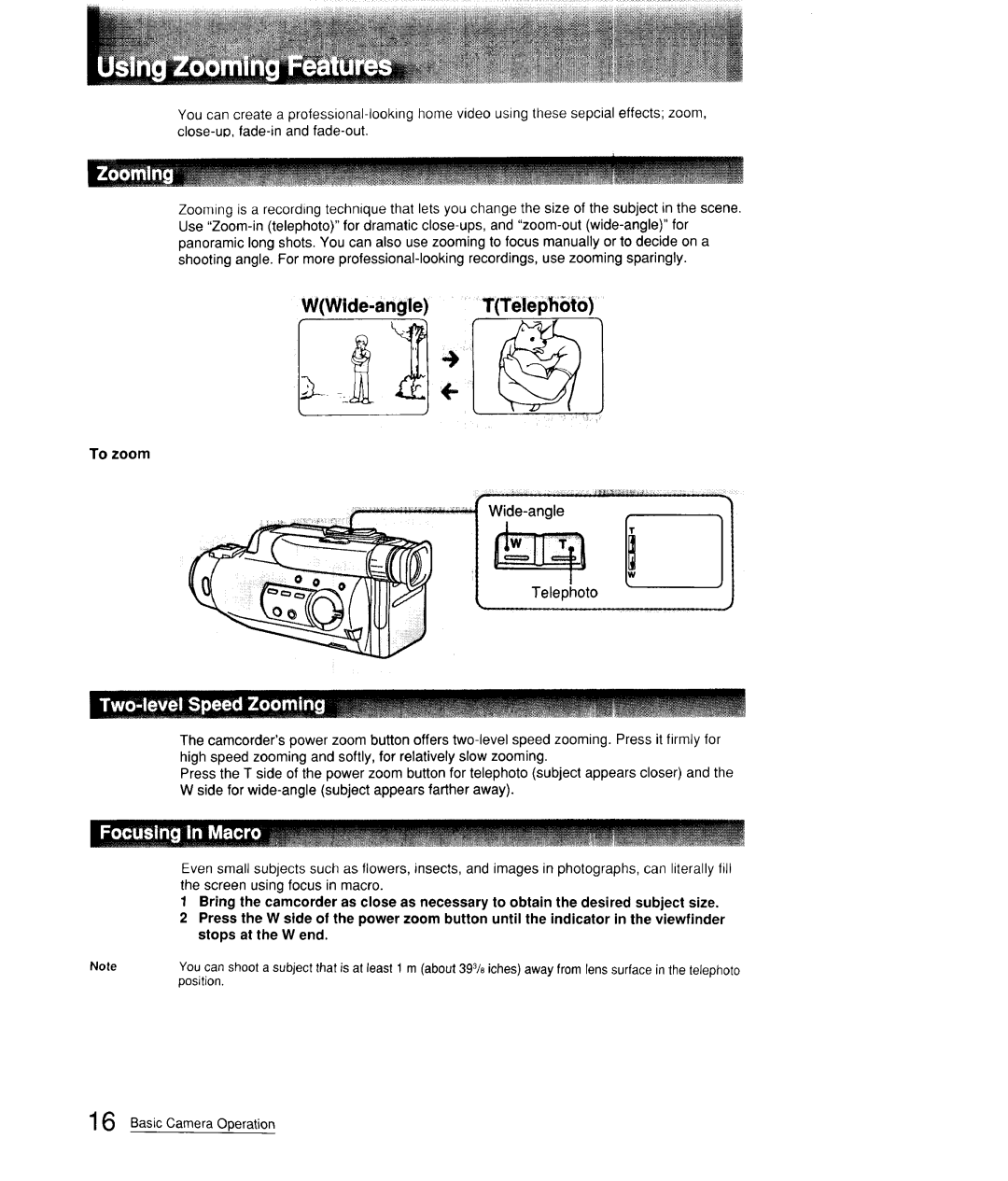 Sony CCD-FX310 operation manual Pht, To zoom 