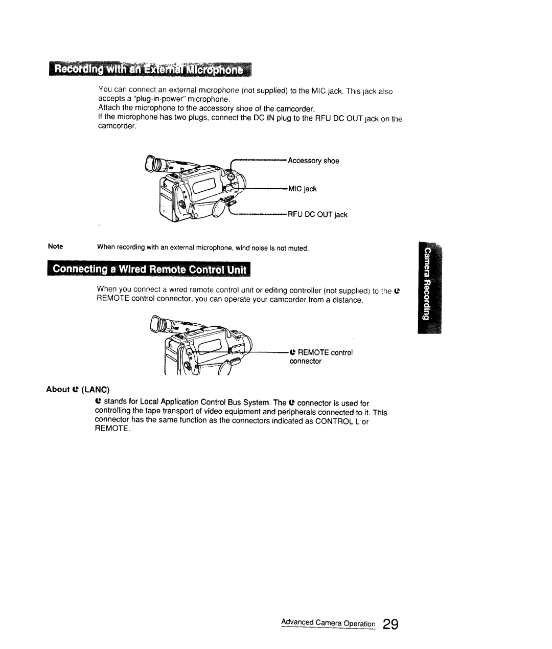 Sony CCD-FX310 operation manual Remote, Accessory shoe 