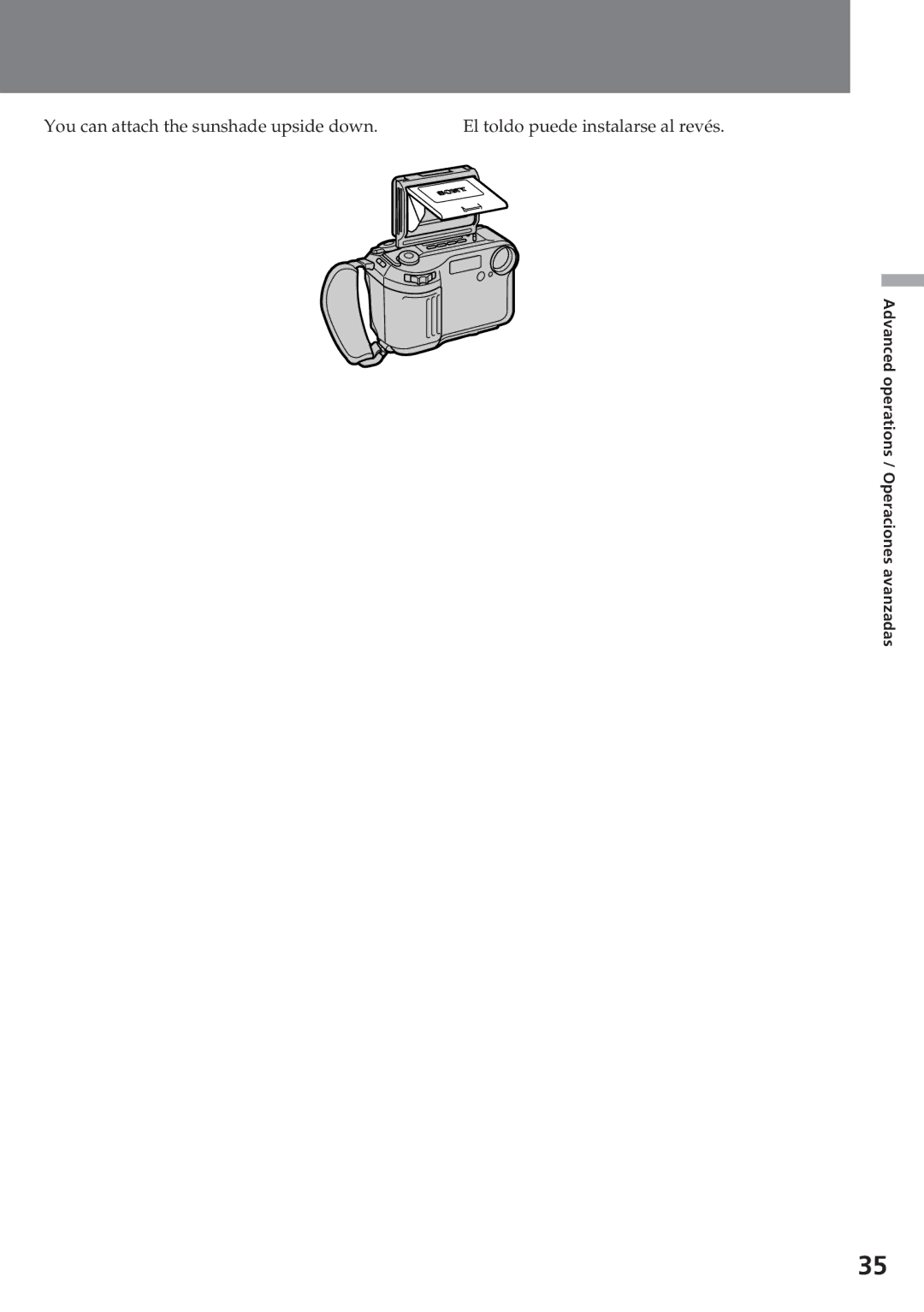 Sony CCD-SC55 operating instructions Advanced operations / Operaciones avanzadas 