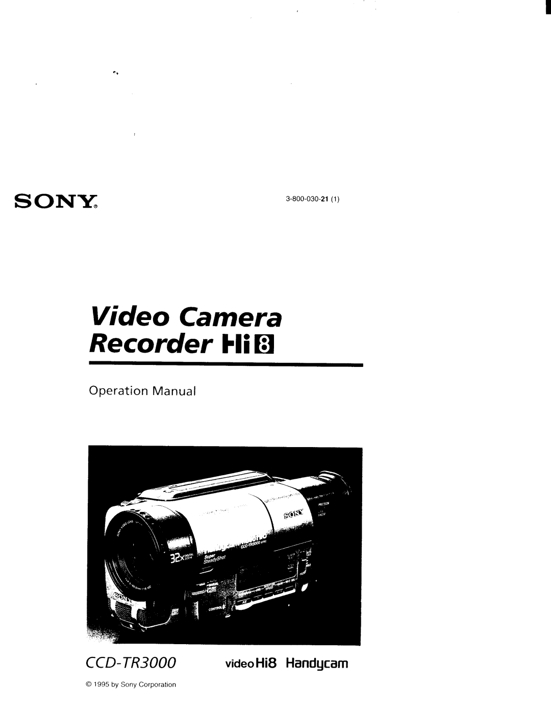 Sony CCD-TR3000 manual 