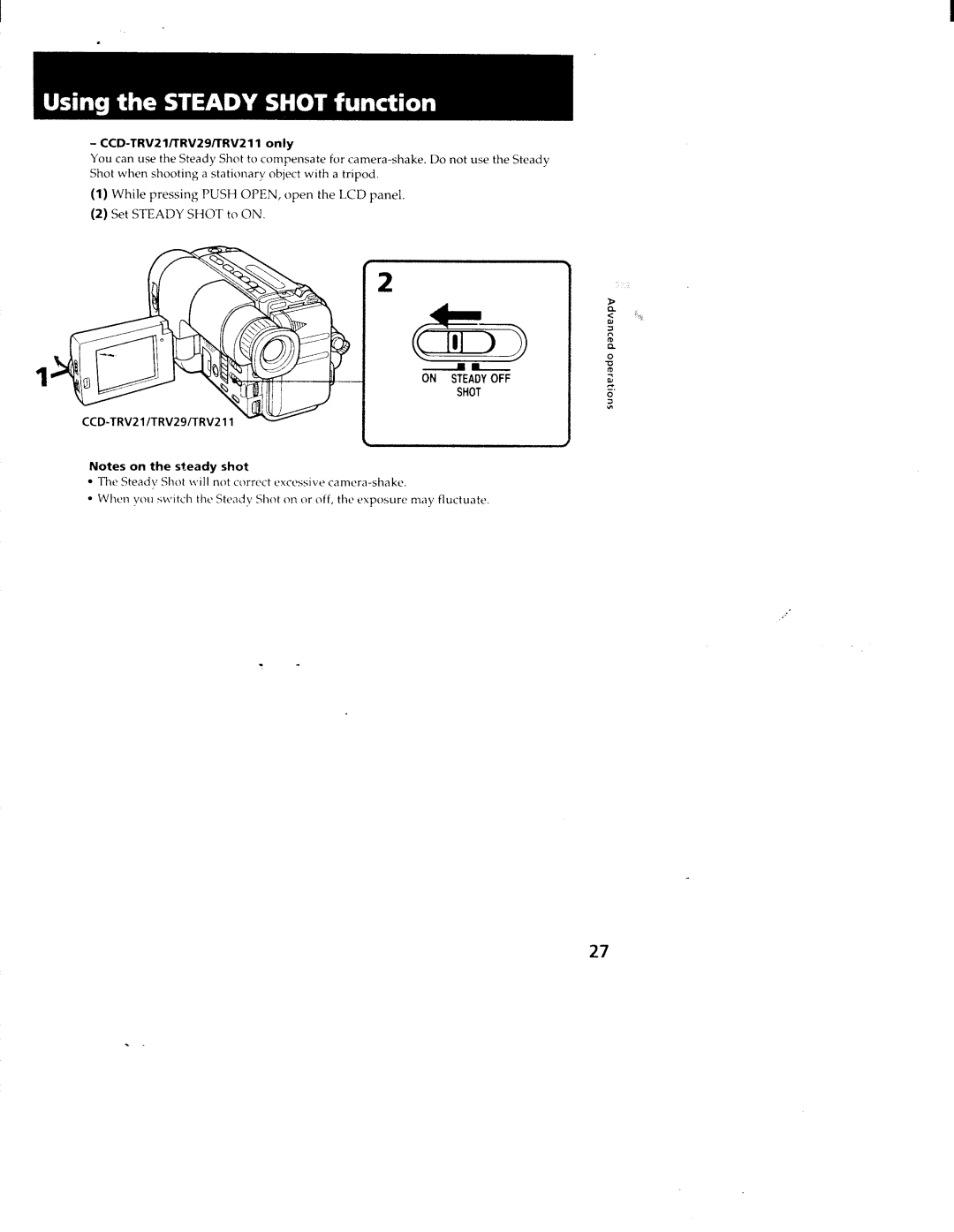 Sony TRV119, CCD-TRV11, TRV211, TRV19, CCS-TRV29 manual 