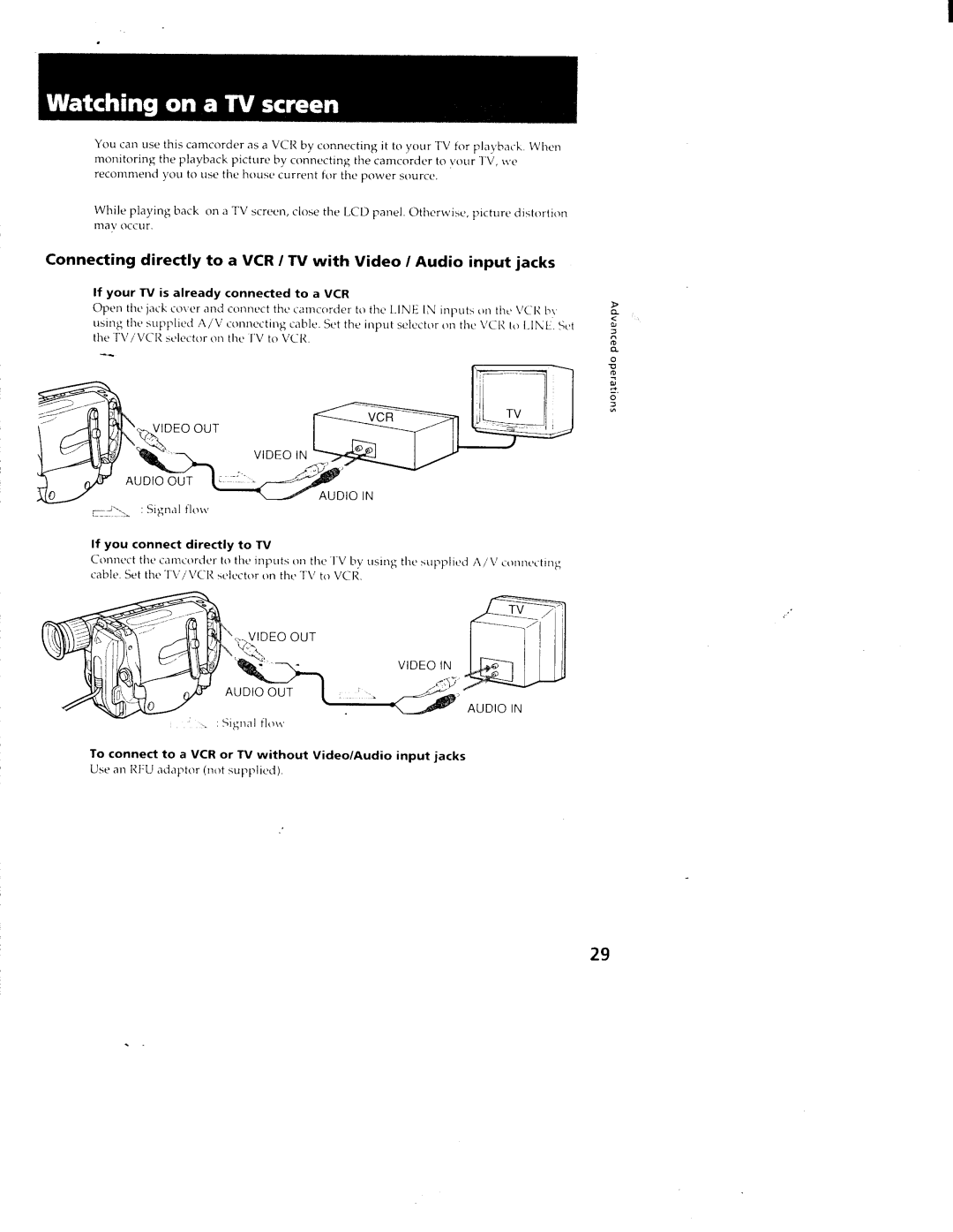 Sony CCS-TRV29, CCD-TRV11, TRV211, TRV19, TRV119 manual 