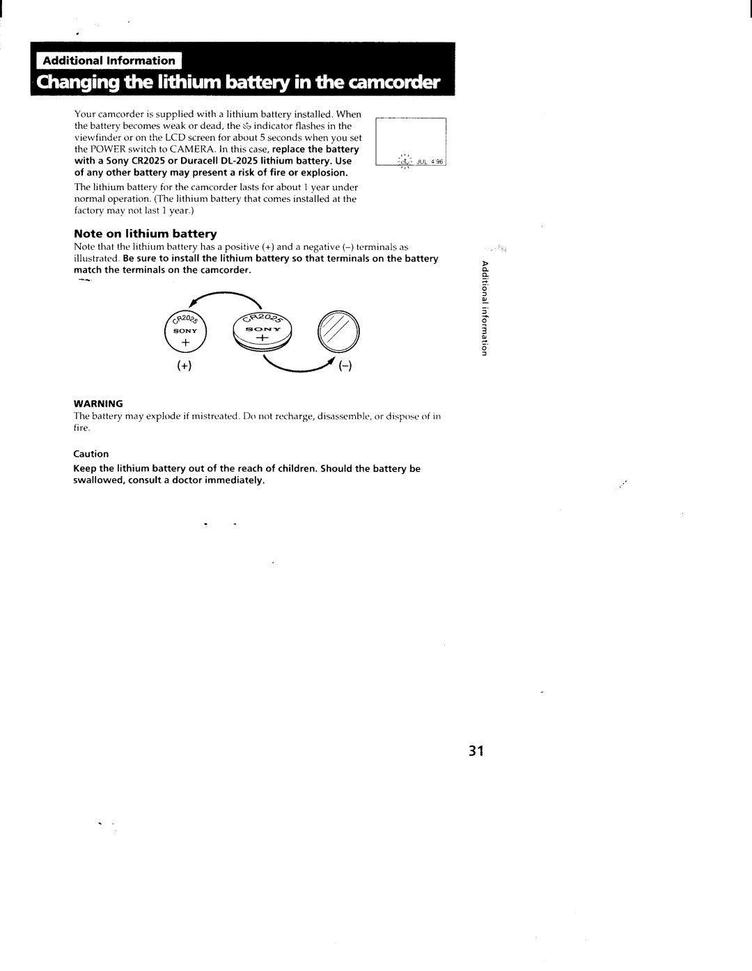 Sony TRV211, CCD-TRV11, TRV19, TRV119, CCS-TRV29 manual 