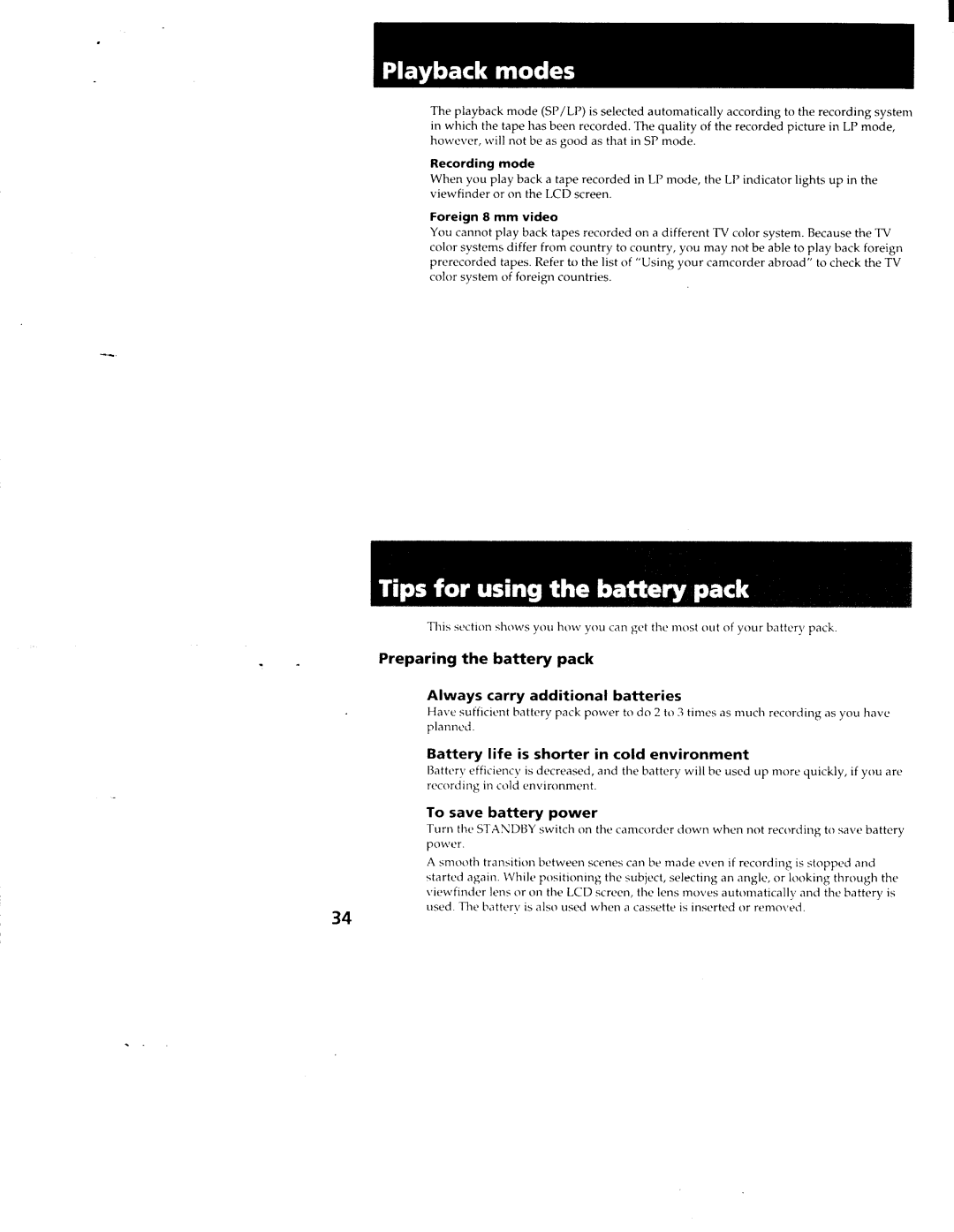 Sony CCD-TRV11, TRV211, TRV19, TRV119, CCS-TRV29 manual 