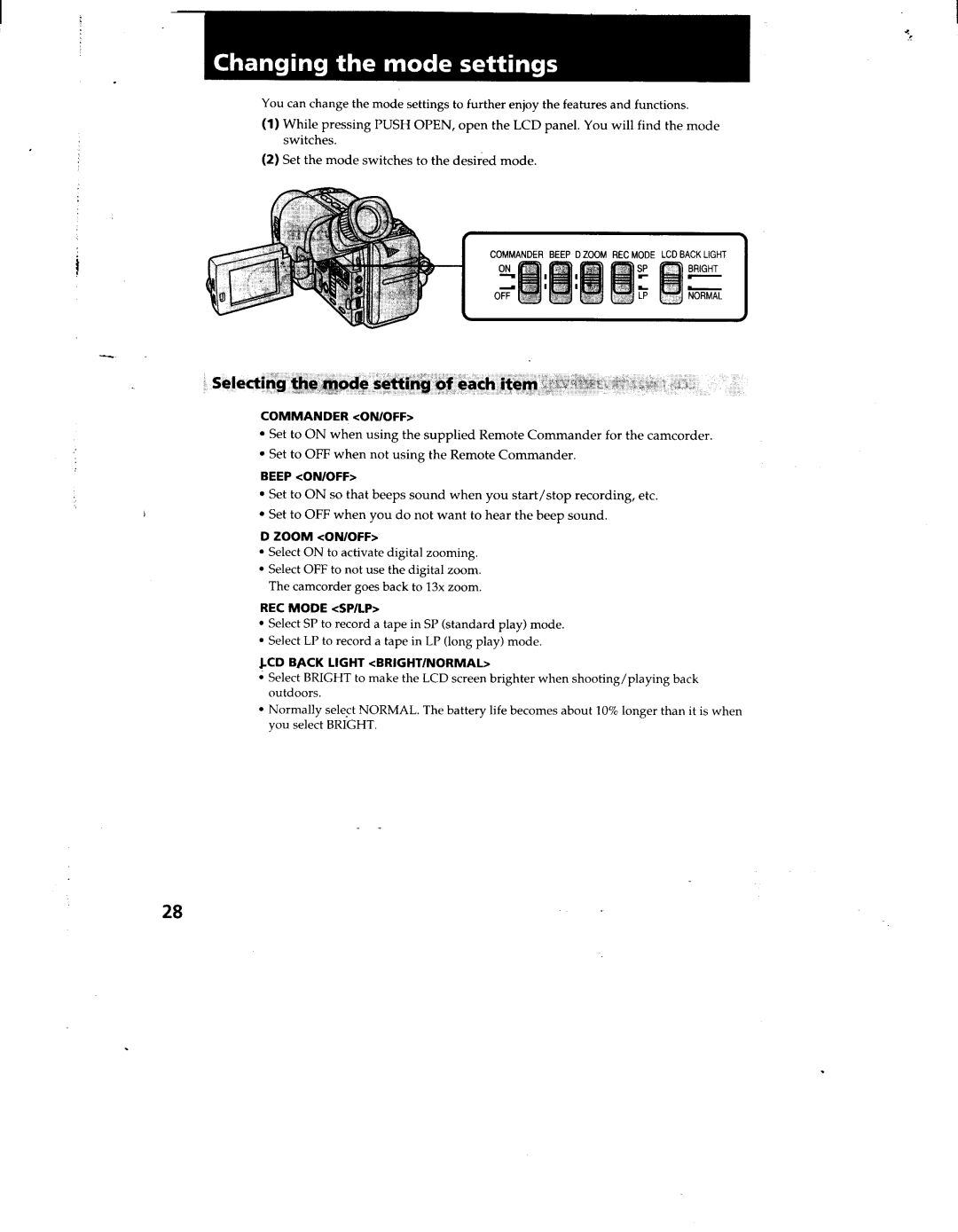 Sony CCD-TRV12/TRV22/TRV33, CCD-TRV112/TRV212 manual 