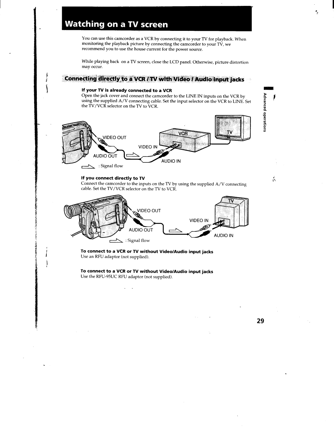 Sony CCD-TRV112/TRV212, CCD-TRV12/TRV22/TRV33 manual 